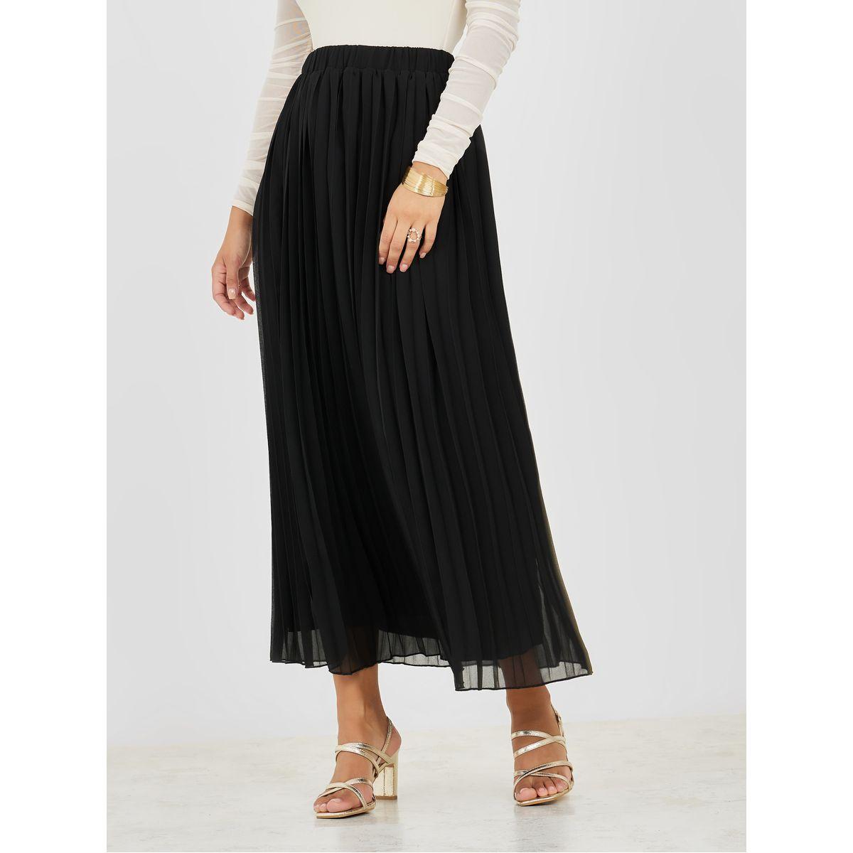 Styli Pleated A-Line Maxi Skirt-women-clothing-bottoms-skirts-image-1