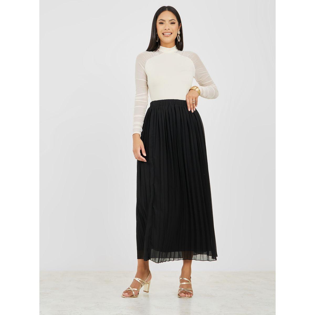 تنورة طويلة مزينة بكسرات-women-clothing-bottoms-skirts-image-2