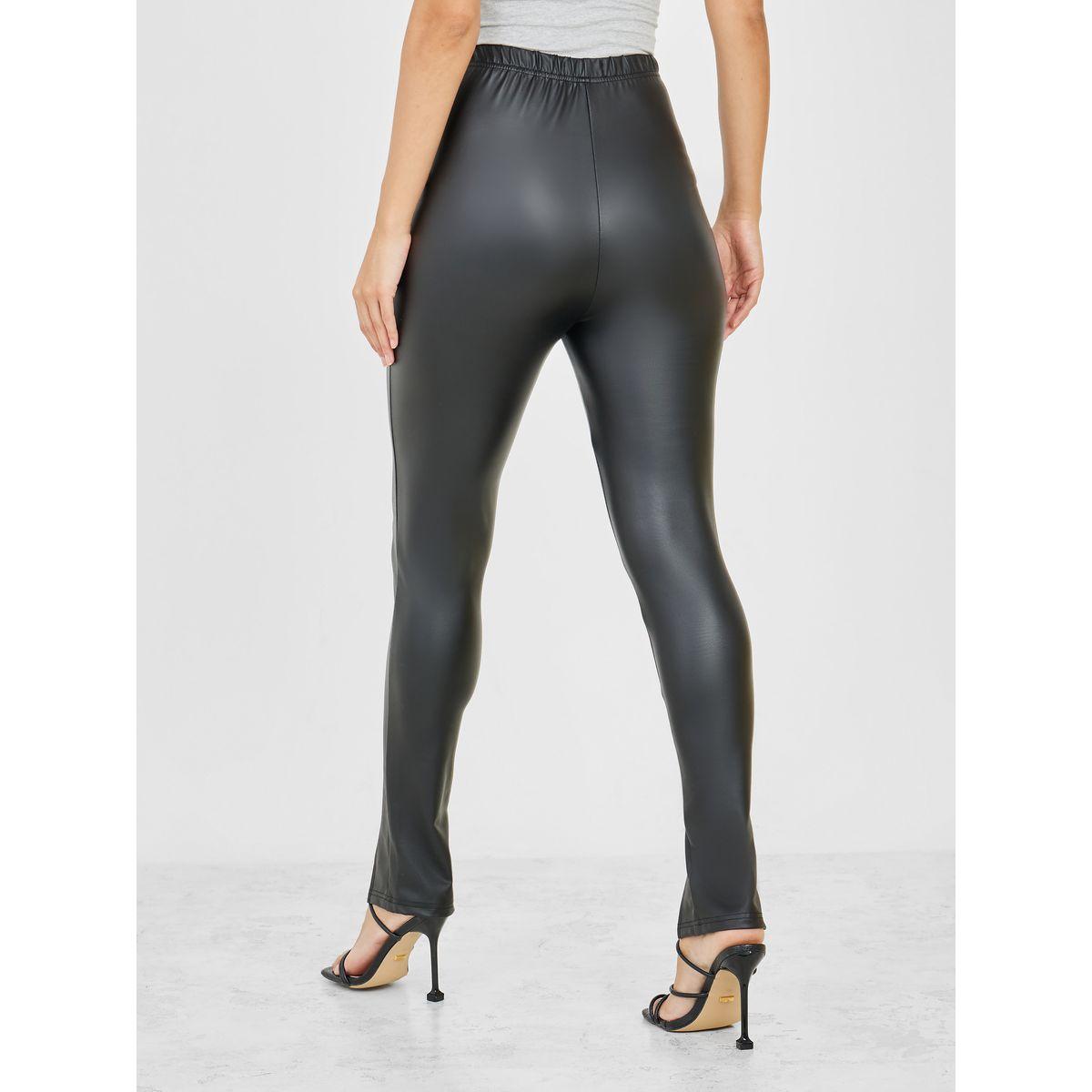 Buy Forever 21 Charcoal Metallic Leggings for Women Online @ Tata CLiQ