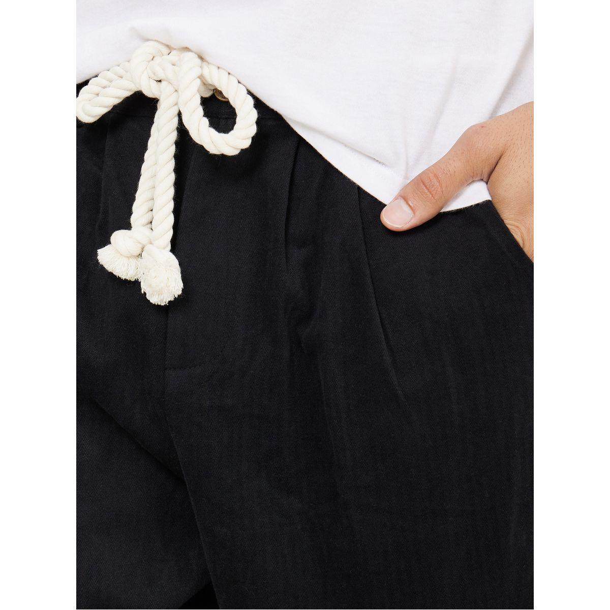 Styli Limited Carrot Fit Textured Sailor Pants with Rope Belt-men-clothing-bottoms-trousersandchinos-trousers-image-3
