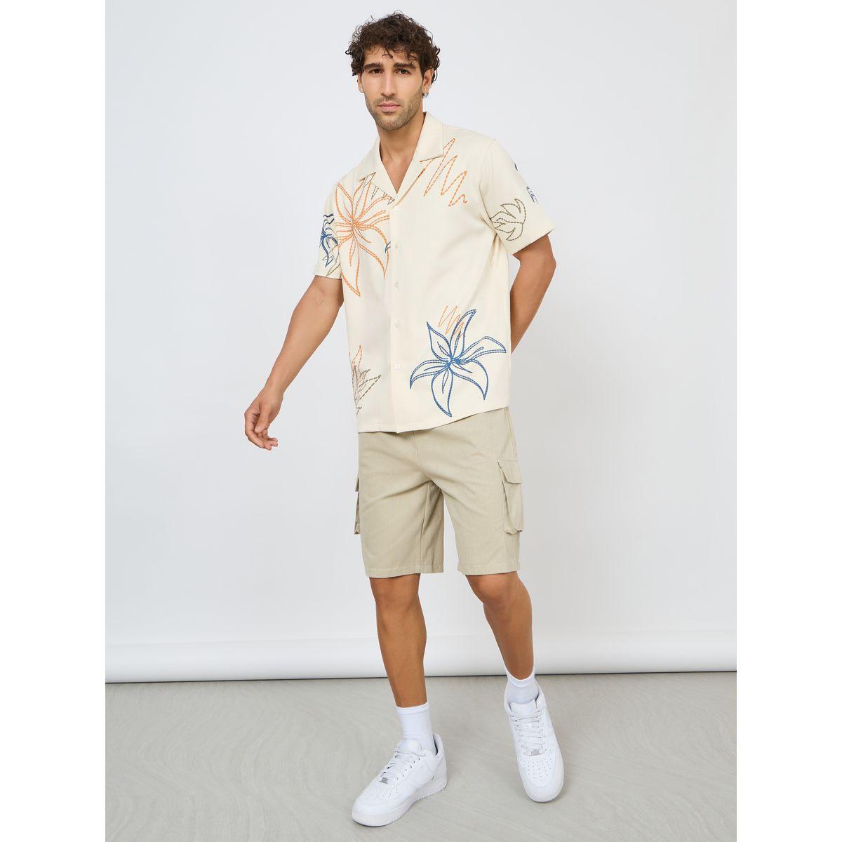 Styli Limited Cargo Fit Textured Shorts with Drawstring Detail-men-clothing-bottoms-shorts-image-2