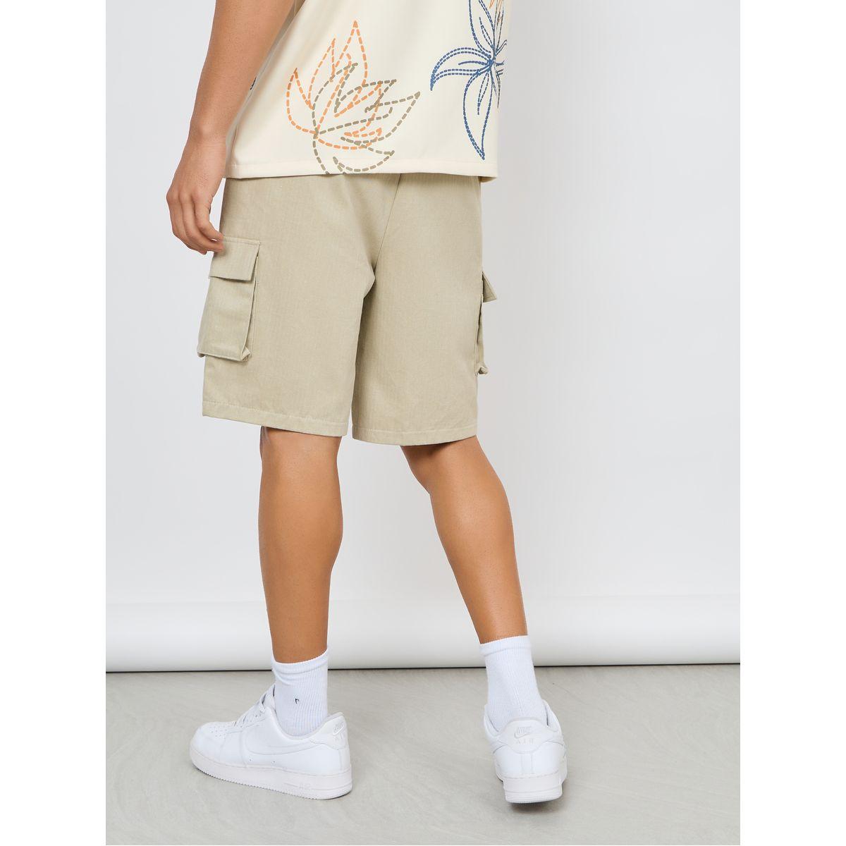 Styli Limited Cargo Fit Textured Shorts with Drawstring Detail-men-clothing-bottoms-shorts-image-4