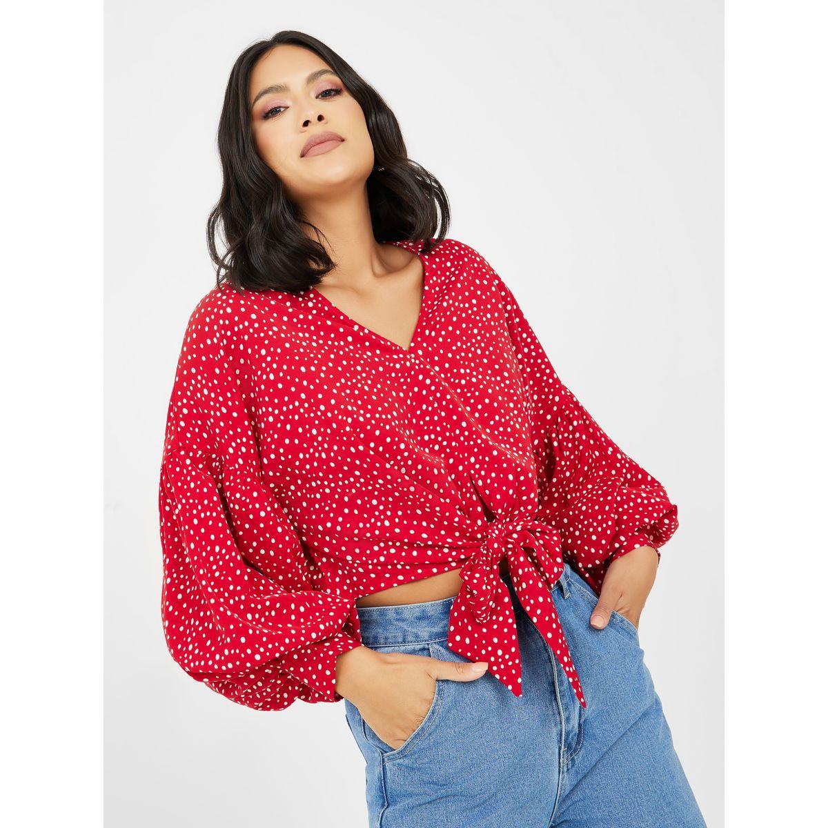 بلوزة كاجوال مطبعة بالكامل-women-clothing-shirtsandblouses-blouses-image-1