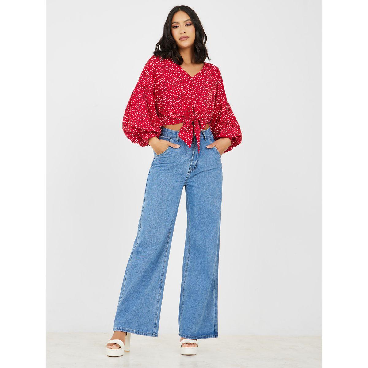 بلوزة كاجوال مطبعة بالكامل-women-clothing-shirtsandblouses-blouses-image-2