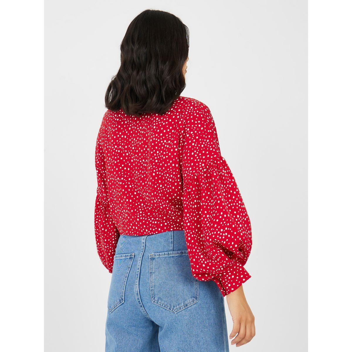 Styli Spot AOP Tie Up Hem Blouse-women-clothing-shirtsandblouses-blouses-image-4