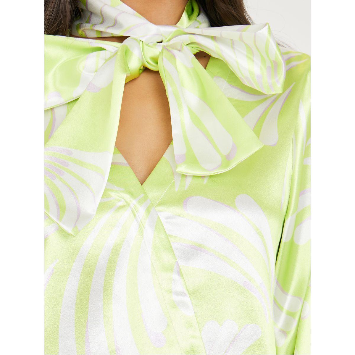 Styli Abstract Print Tie Up Neck Satin Regular Fit Blouse-women-clothing-shirtsandblouses-blouses-image-4