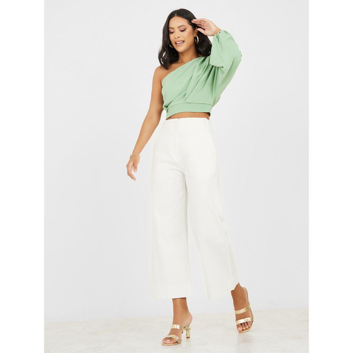 Styli One Sleeve Crop Blouse-women-clothing-shirtsandblouses-blouses-image-2