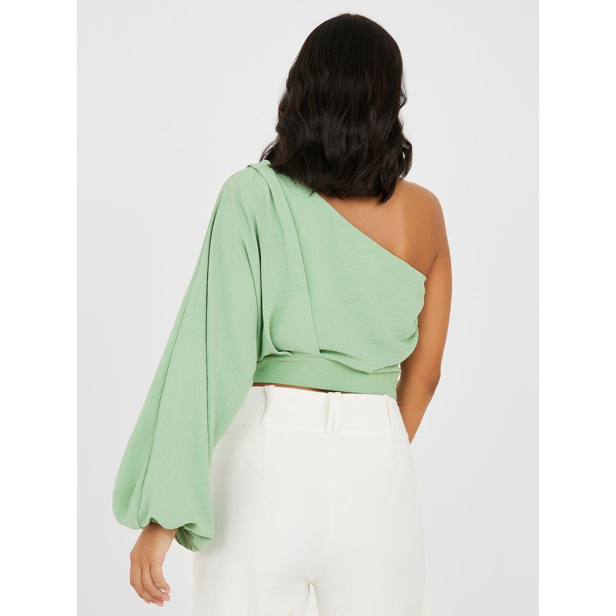 Styli One Sleeve Crop Blouse-women-clothing-shirtsandblouses-blouses-image-5