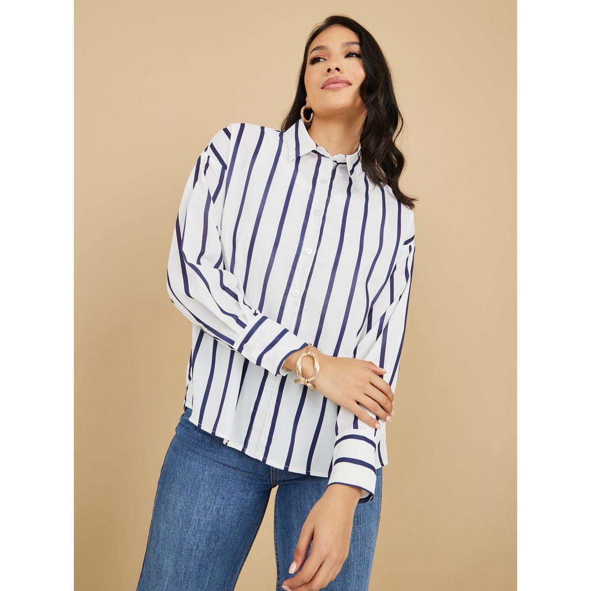 Styli Striped Drop Shoulder Boxy Fit Shirt-women-clothing-shirtsandblouses-shirts-image-3