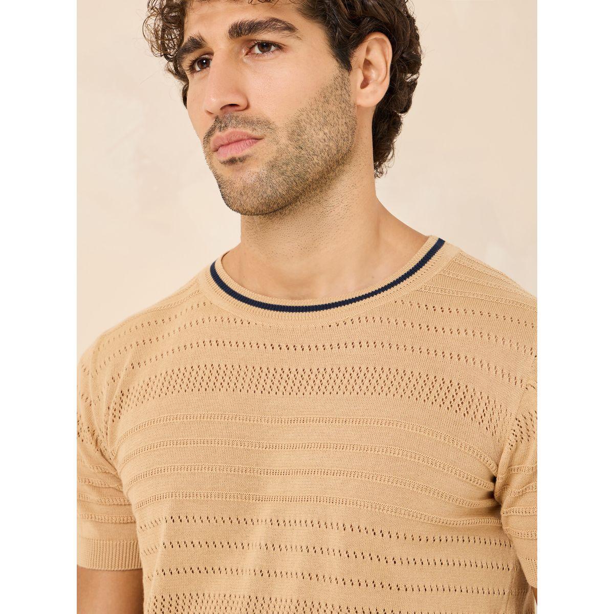 تيشيرت محبوك بقصة عادية-men-clothing-tshirtsandpolos-tshirts-image-4