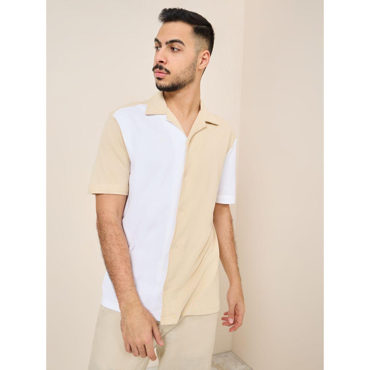 قميص محبوك بنمط كتل الالوان-men-clothing-shirts-image-1