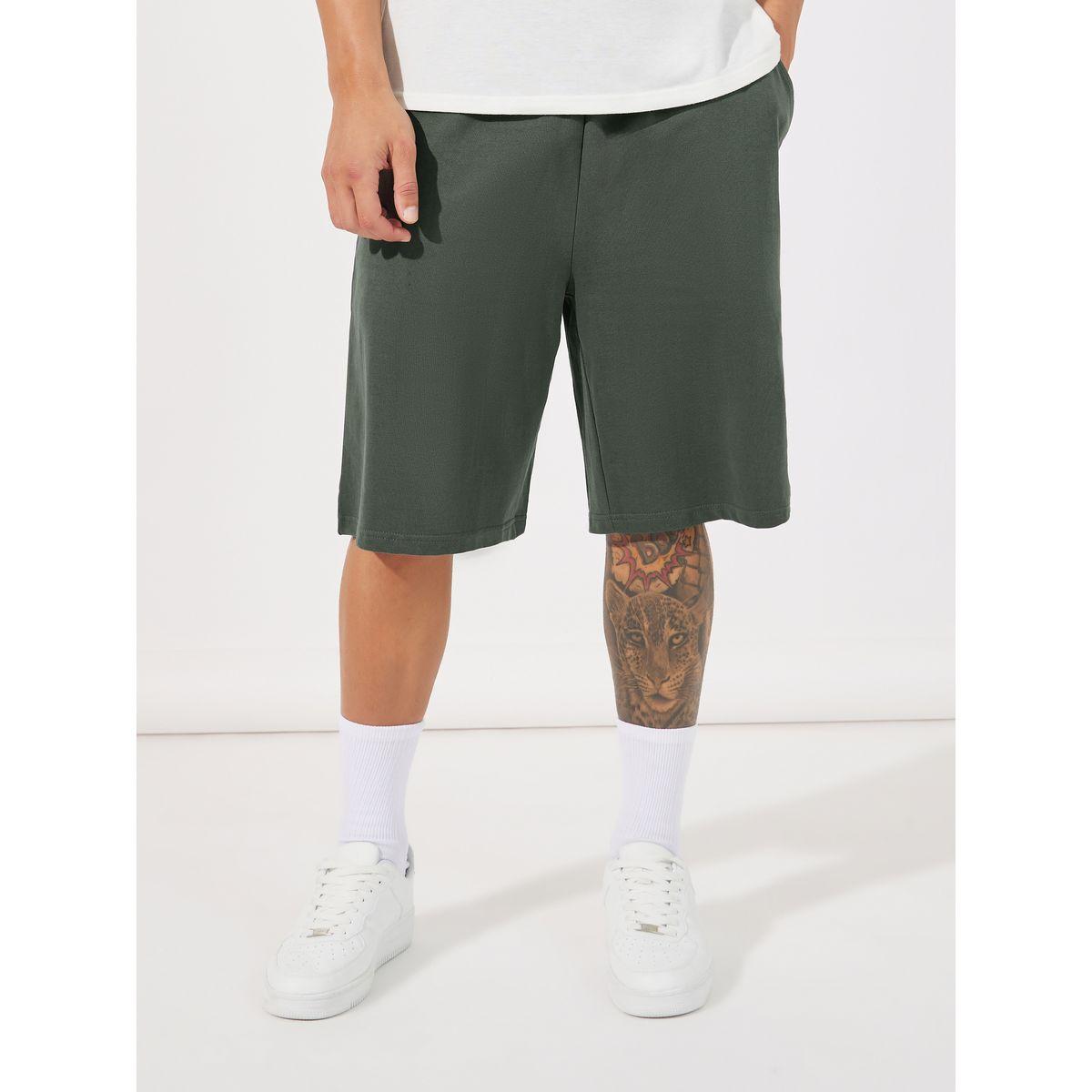 Styli Slogan Embroidery Oversized Shorts-men-clothing-bottoms-shorts-image-3