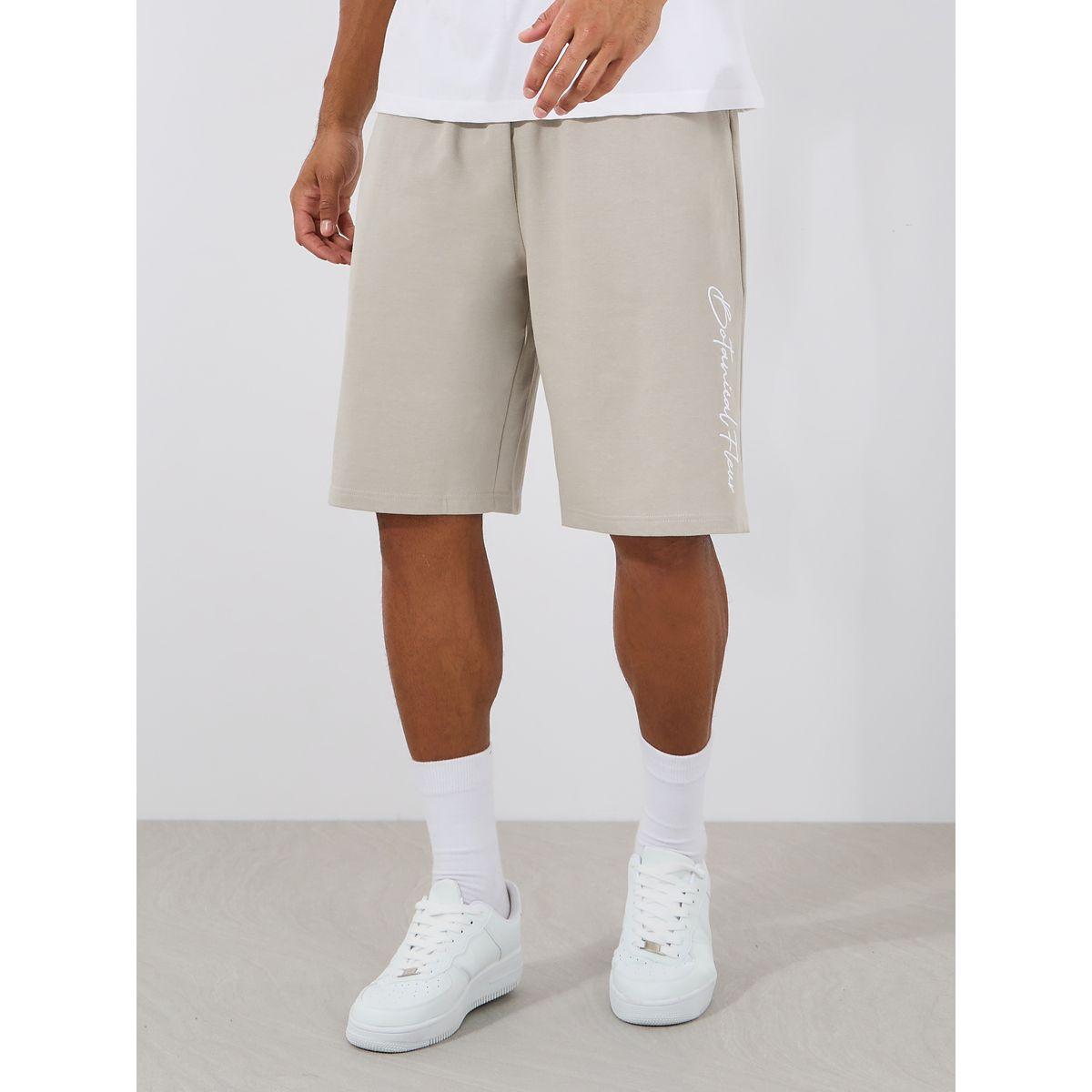 Styli Slogan Print Oversized Shorts-men-clothing-bottoms-shorts-image-1