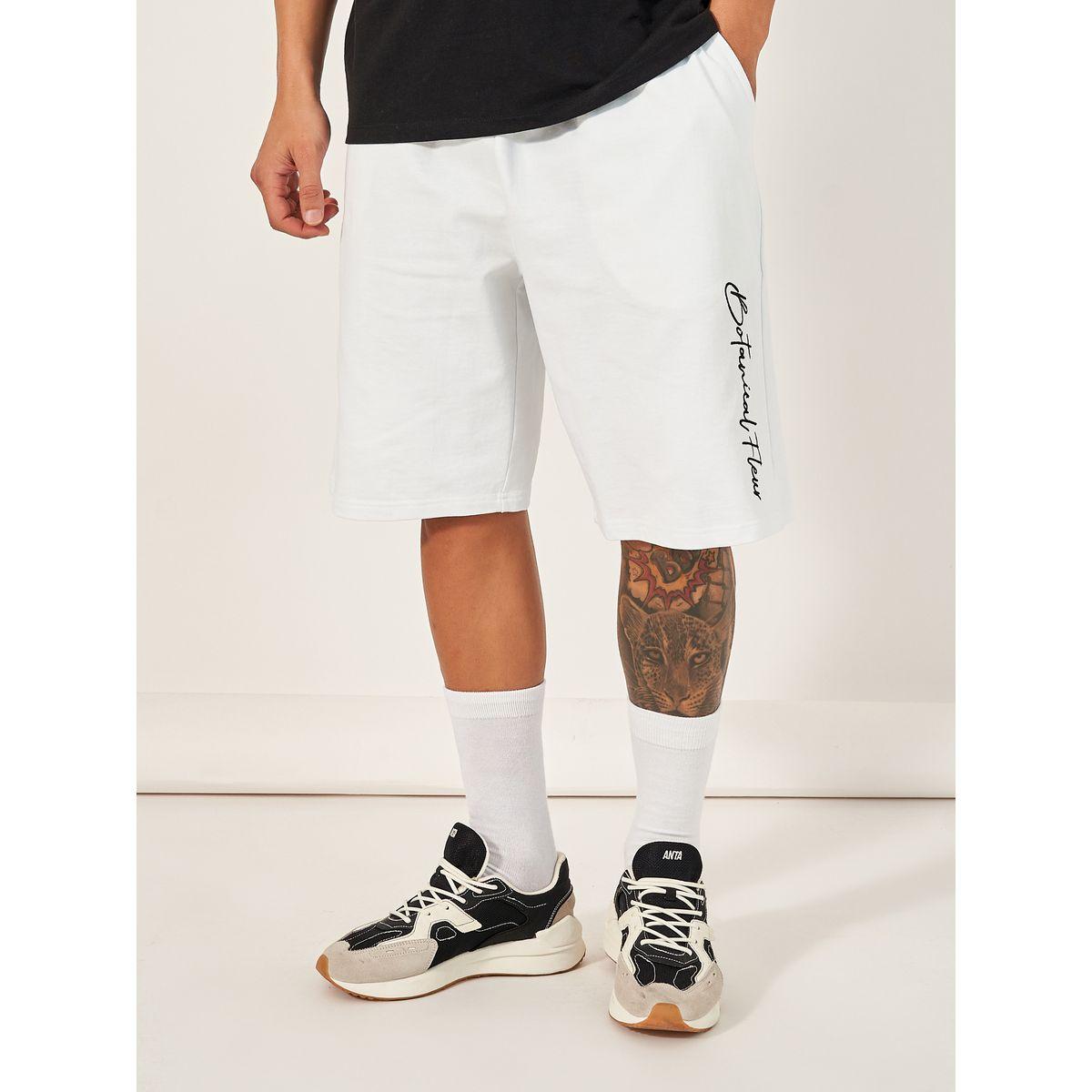 Styli Slogan Embroidery Oversized Shorts-men-clothing-bottoms-shorts-image-1