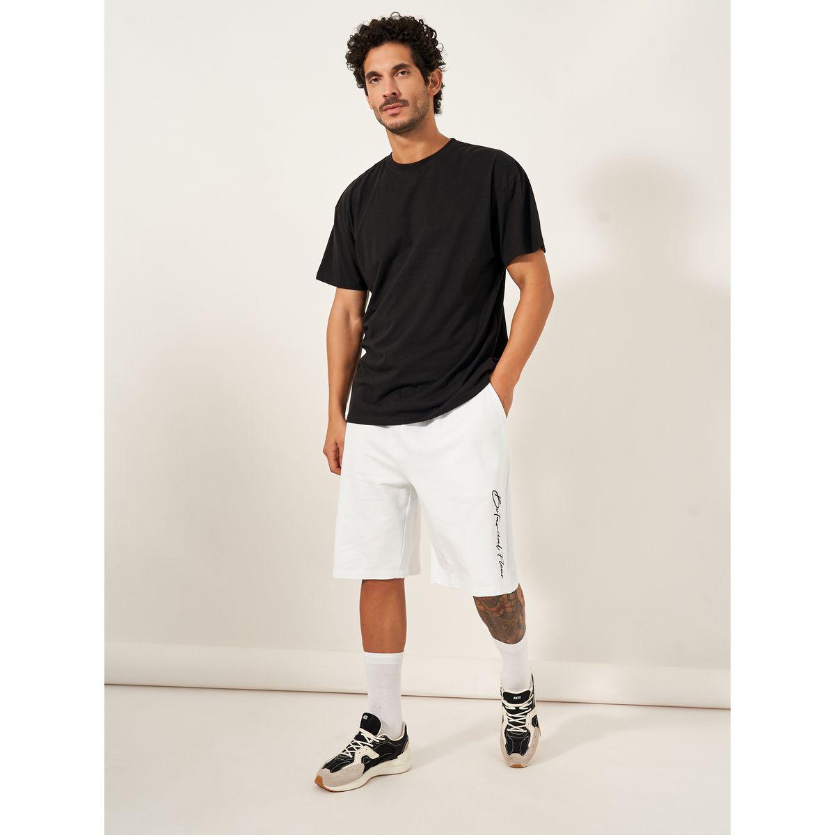 Styli Slogan Embroidery Oversized Shorts-men-clothing-bottoms-shorts-image-2