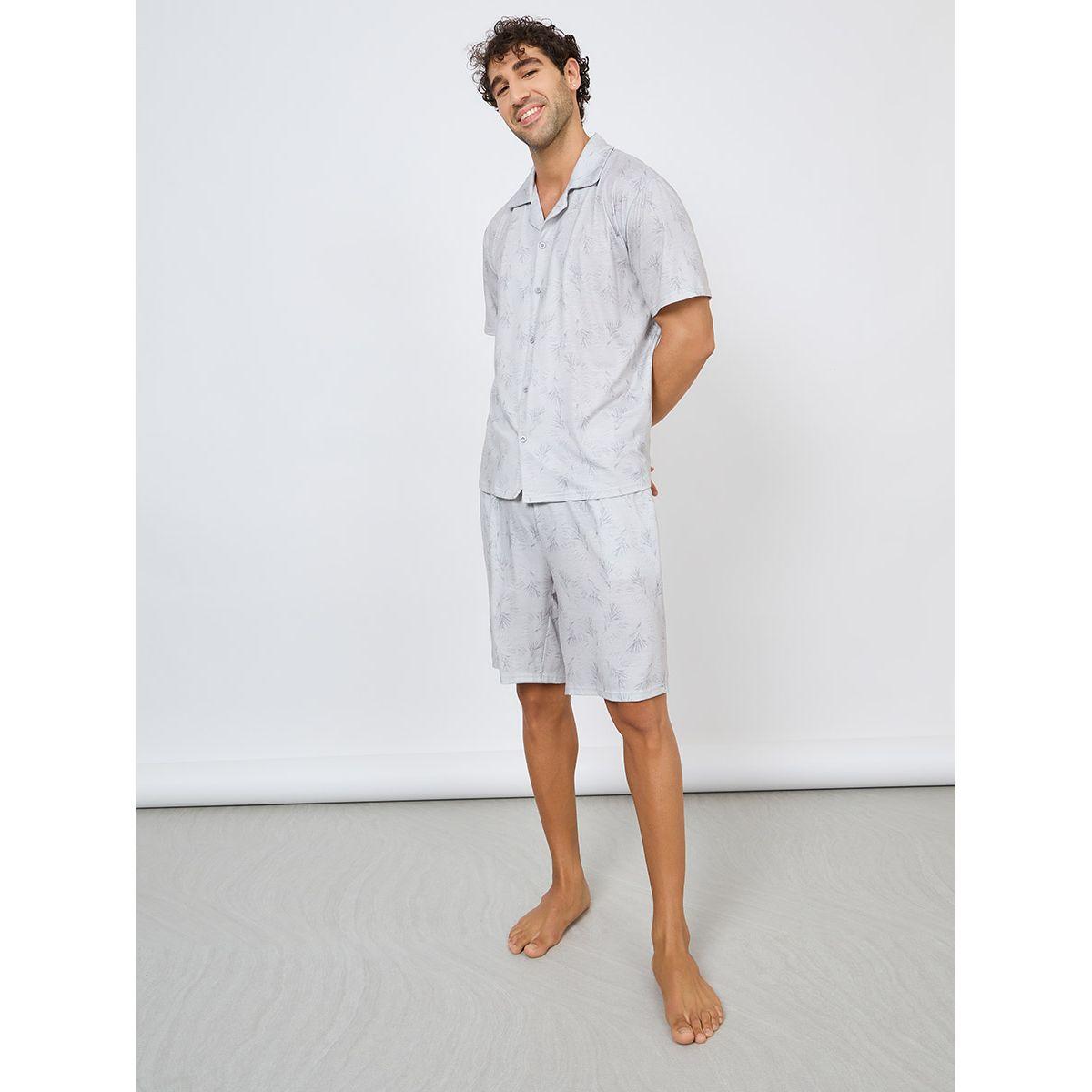 Styli Unwind All Over Print Shirt & Shorts Sleep Set-men-clothing-nightwear-sets-image-2