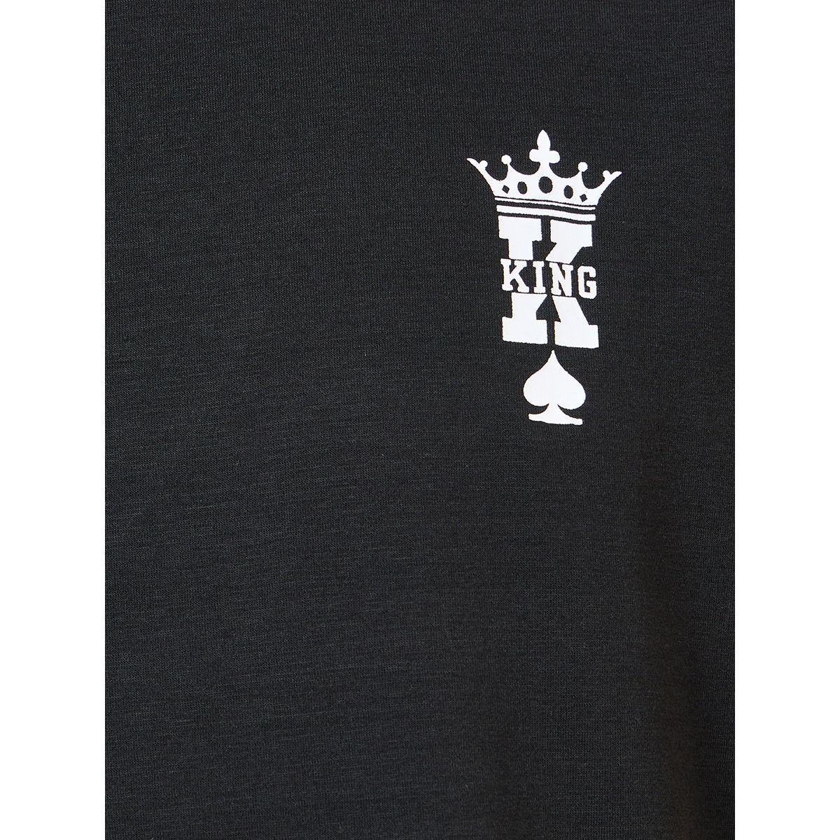 Styli Unwind King Graphic Print T-shirt and Checked Pyjama Nightwear Set-men-clothing-nightwear-sets-image-3