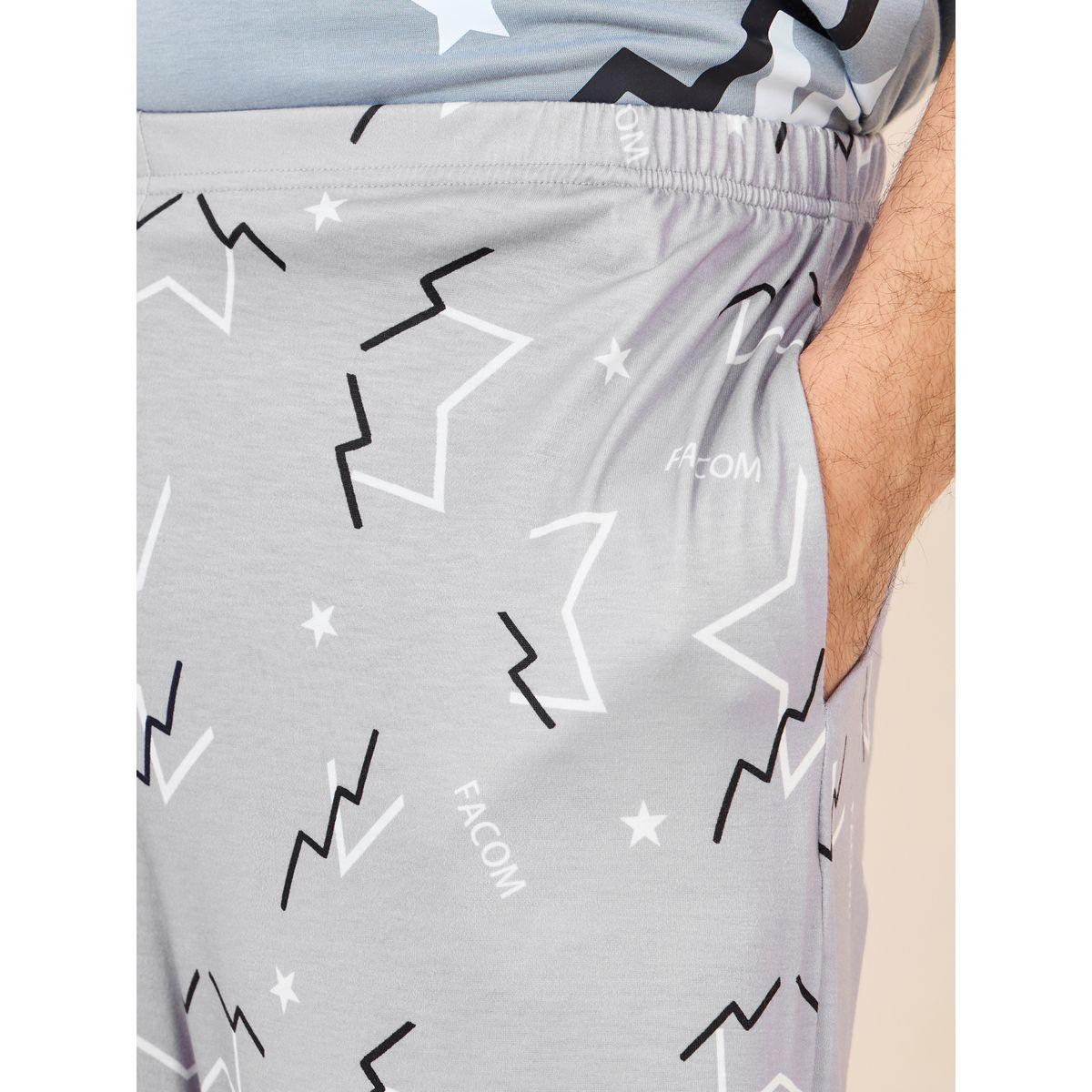 طقم بيجاما من ( شورت + تيشيرت كت )-men-clothing-nightwear-sets-image-5