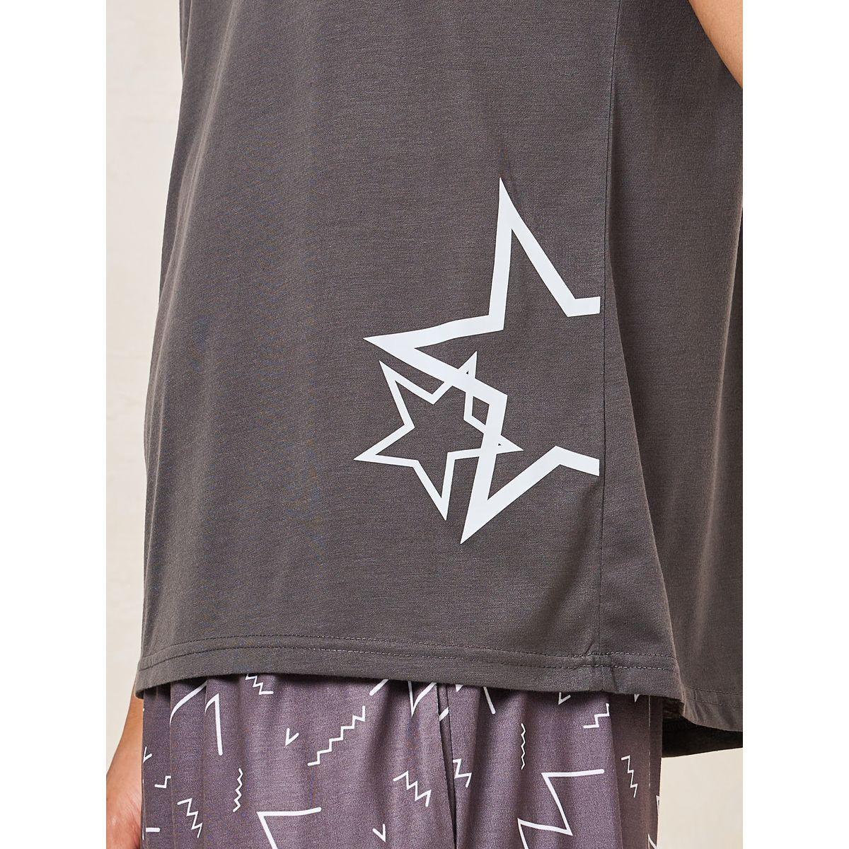 Styli Unwind Star Graphic Vest & AOP Shorts Set-men-clothing-nightwear-sets-image-3