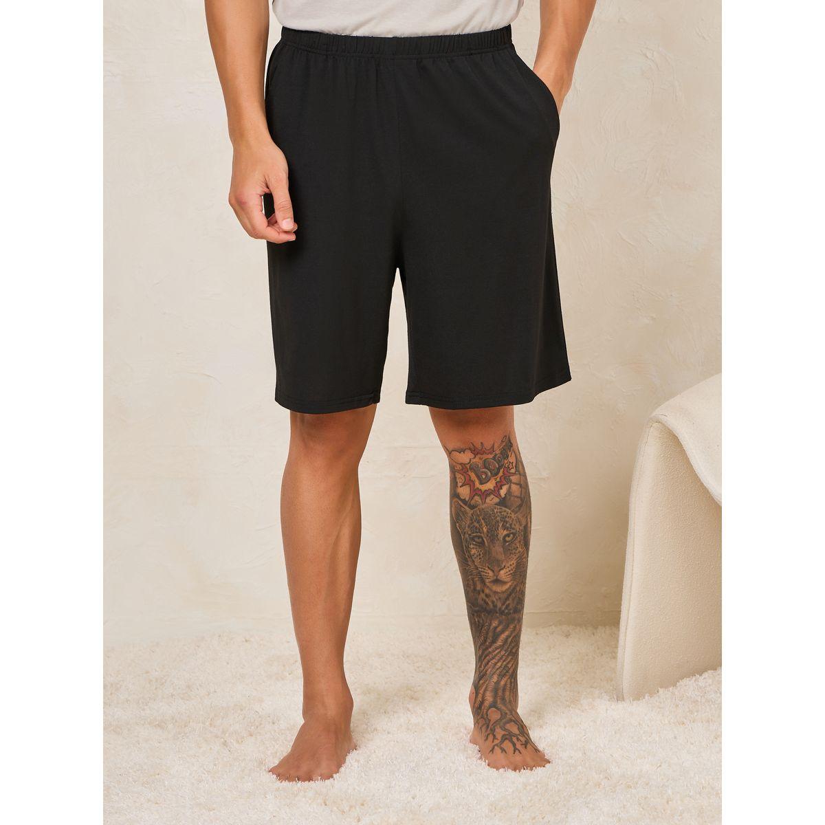 Styli Unwind Sleep Zone Graphic Print T-Shirt & Shorts Set-men-clothing-nightwear-sets-image-4