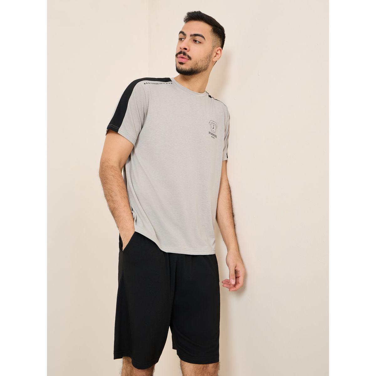 طقم من ( شورت + تيشيرت )-men-clothing-nightwear-sets-image-1
