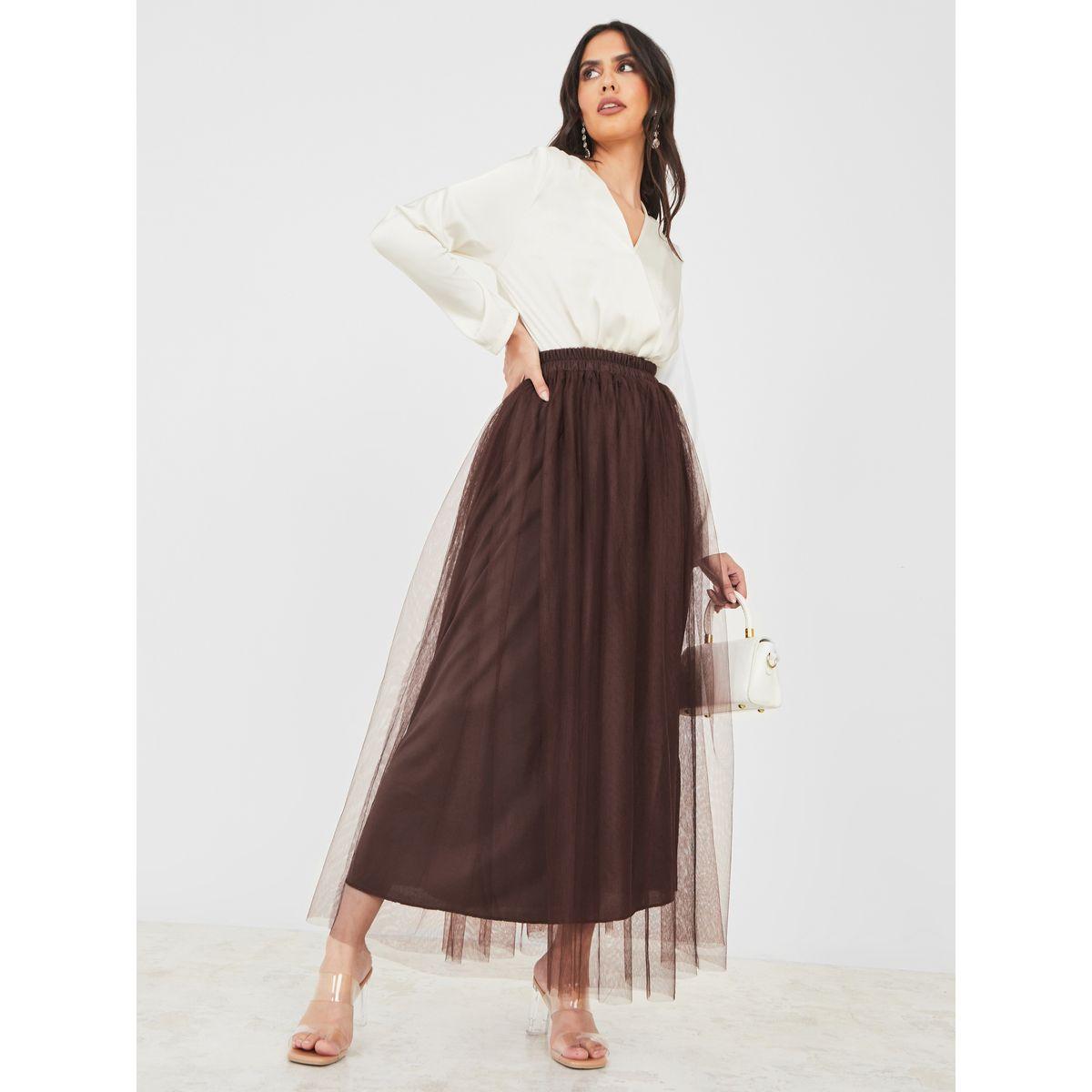 تنورة طويلة بتداخلات شبكية-women-clothing-bottoms-skirts-image-3