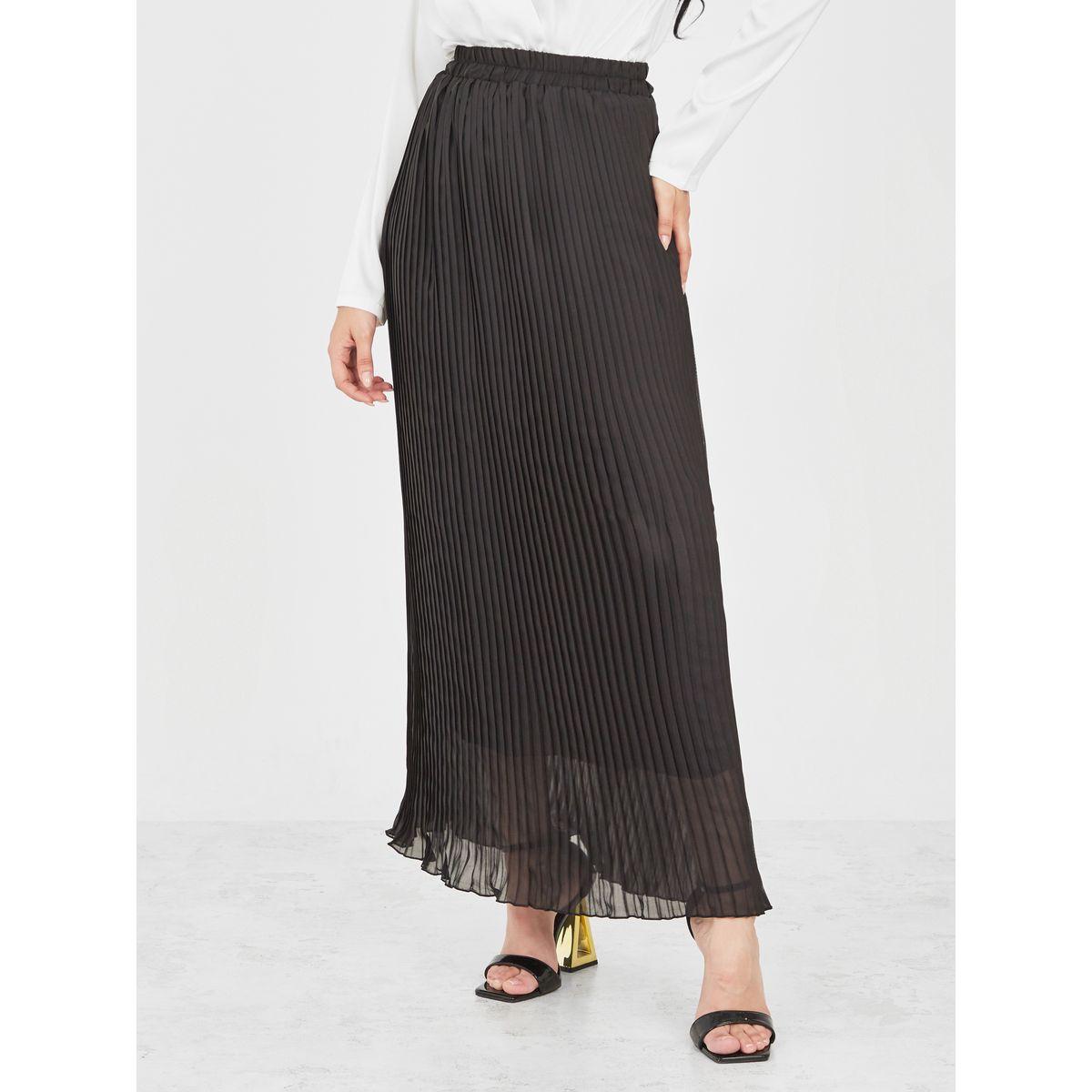 Styli Pleated A-Line Maxi Skirt-women-clothing-bottoms-skirts-image-1