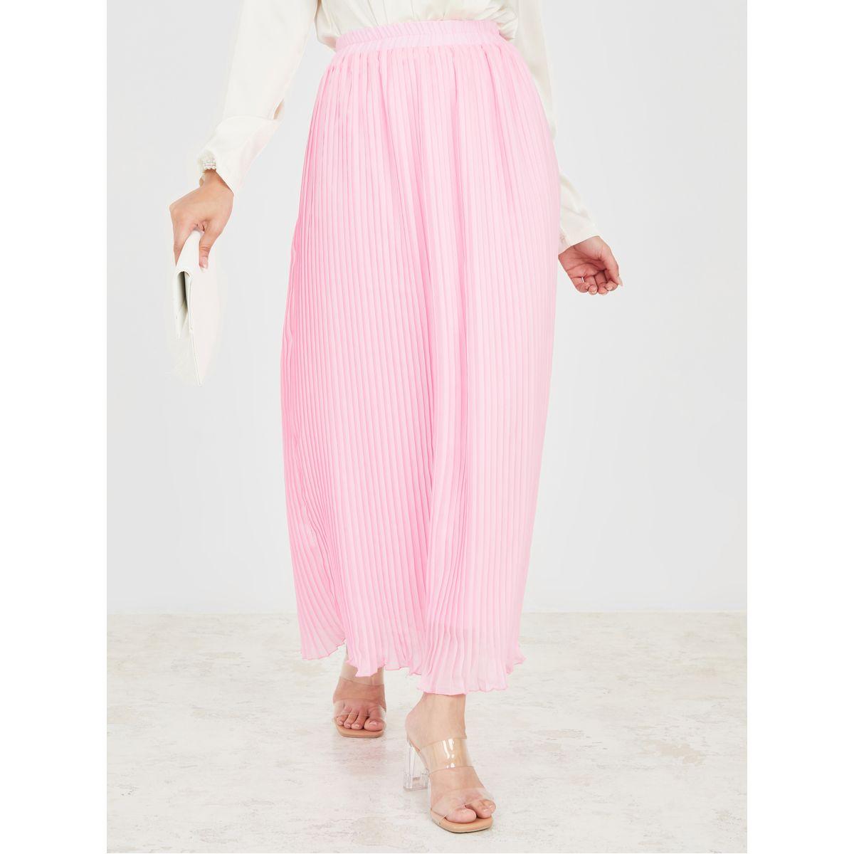 Styli Pleated A-Line Maxi Skirt-women-clothing-bottoms-skirts-image-1