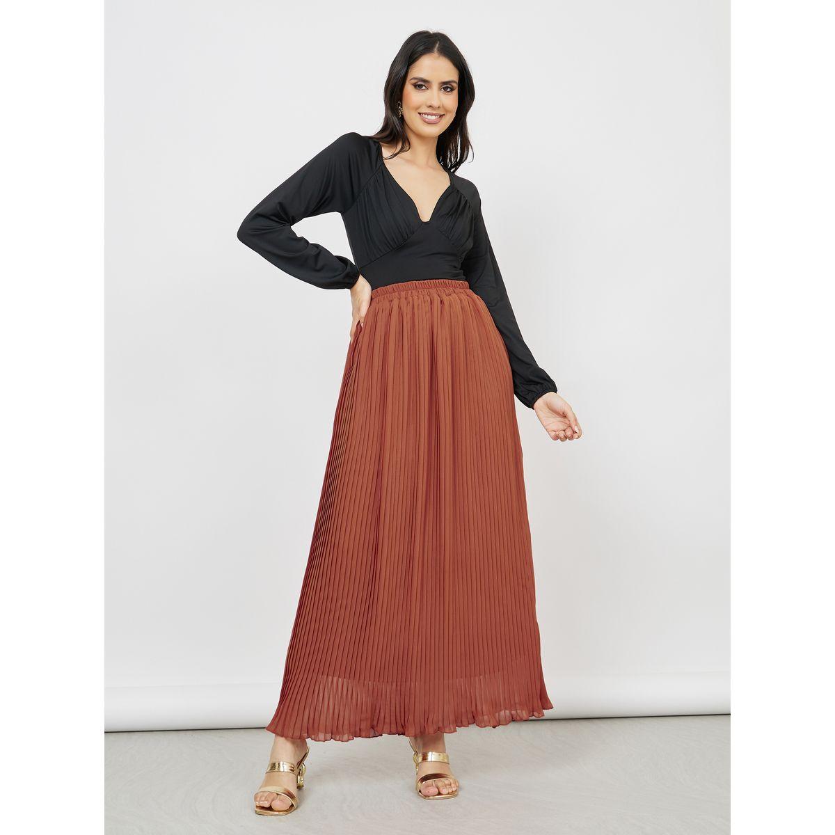 Styli Pleated A-Line Maxi Skirt-women-clothing-bottoms-skirts-image-2