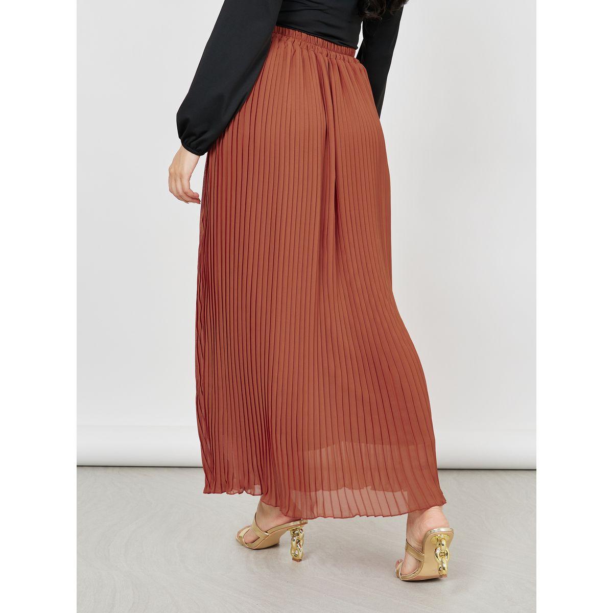 Styli Pleated A-Line Maxi Skirt-women-clothing-bottoms-skirts-image-4