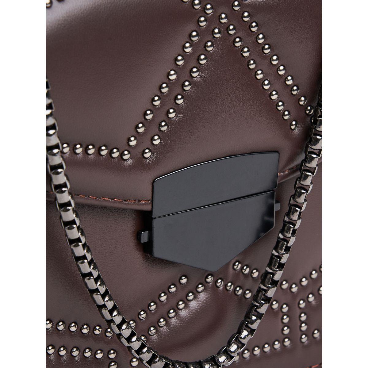 Styli Studded Front Flap Shoulder Bag with Chain Strap-women-bagsandwallets-handbags-image-2