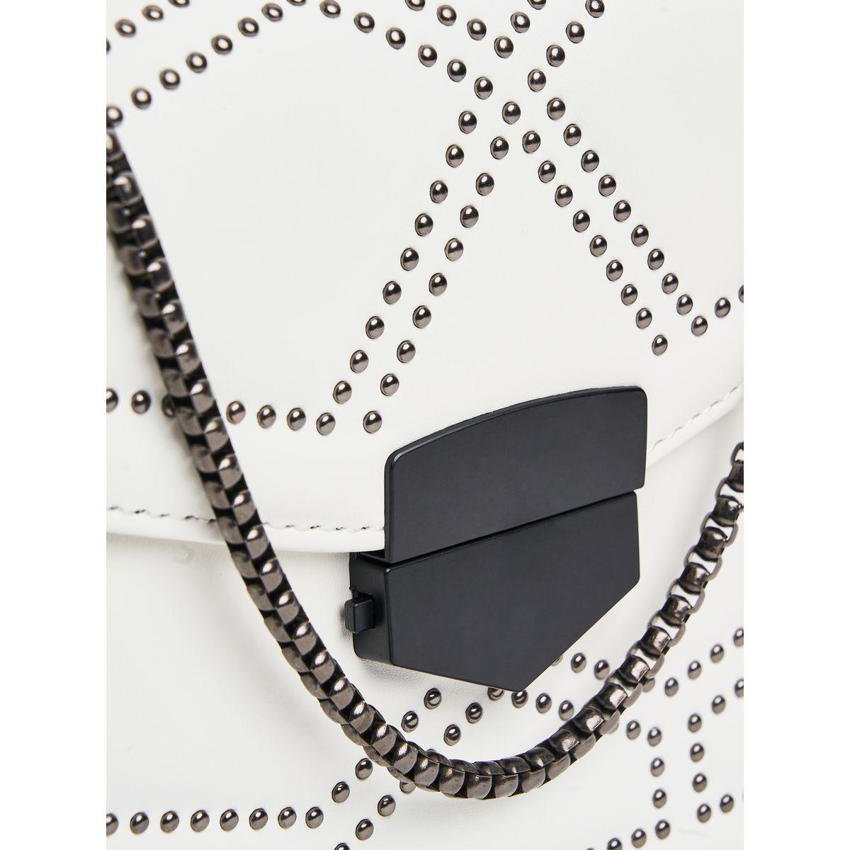 Styli Studded Front Flap Shoulder Bag with Chain Strap-women-bagsandwallets-handbags-image-2