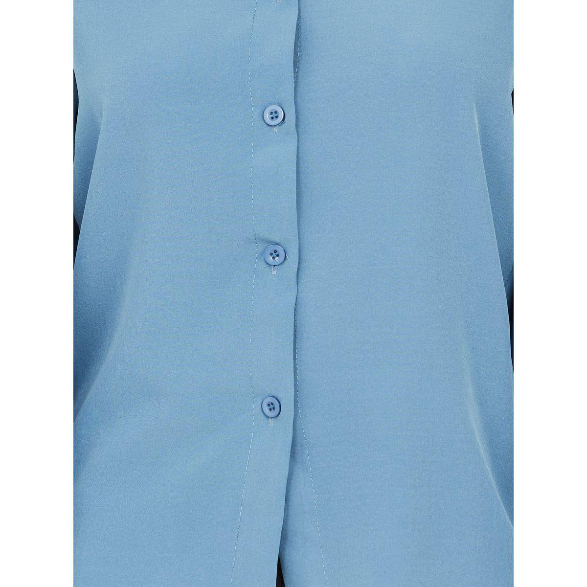 بلوزة سادة بأكمام بنمط فانوس-women-clothing-shirtsandblouses-shirts-image-2
