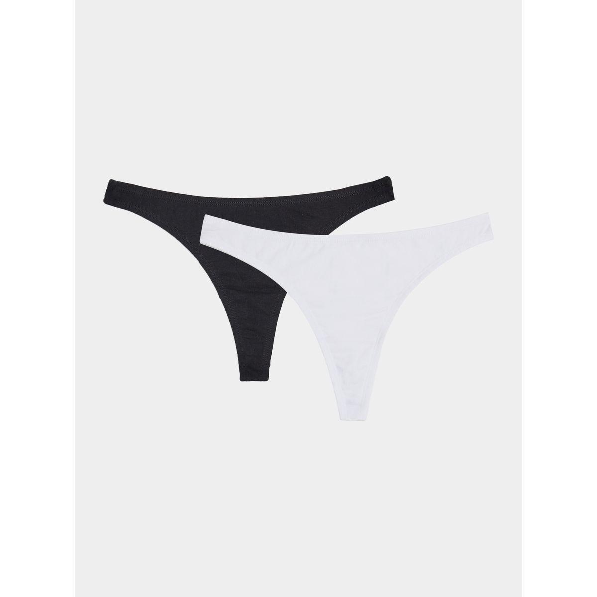 Styli Essentials Pack of 2 - Solid Cotton Thong-women-clothing-lingerie-panties-image-1