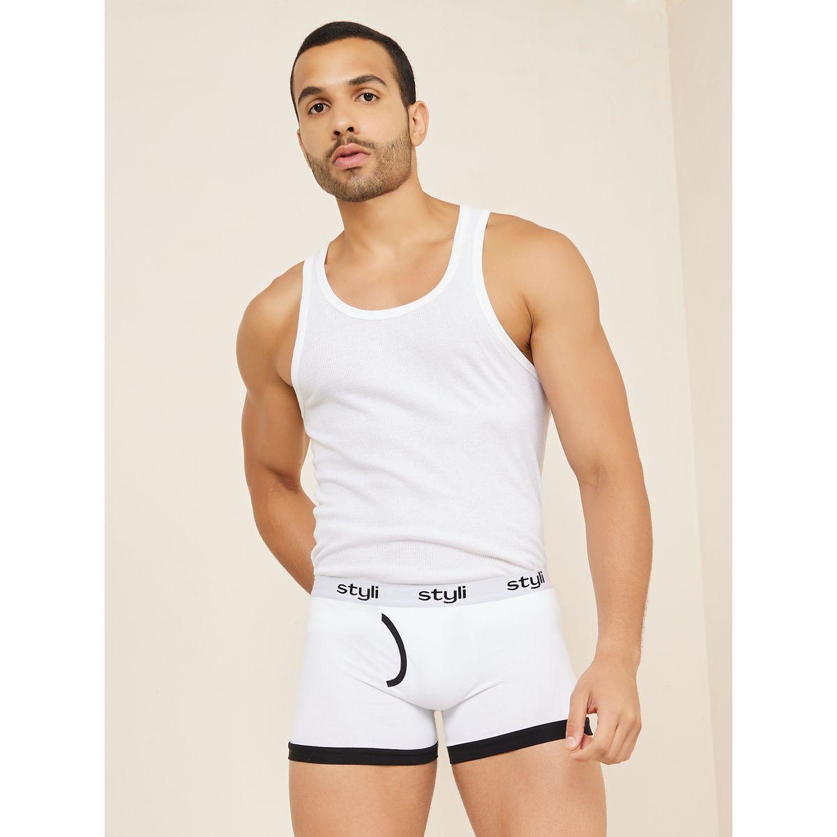 Styli Unwind Pack of 2 - Contrast Trim Printed Elastic Waistband Trunks-men-clothing-innerwear-underwear-image-2