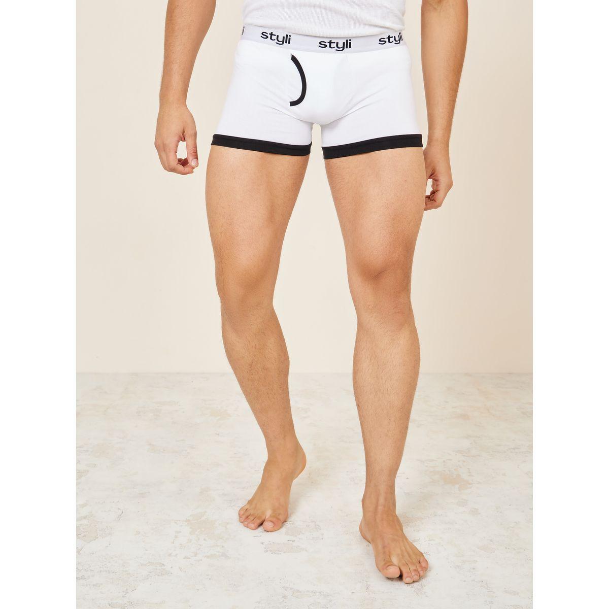 Styli Unwind Pack of 2 - Contrast Trim Printed Elastic Waistband Trunks-men-clothing-innerwear-underwear-image-3