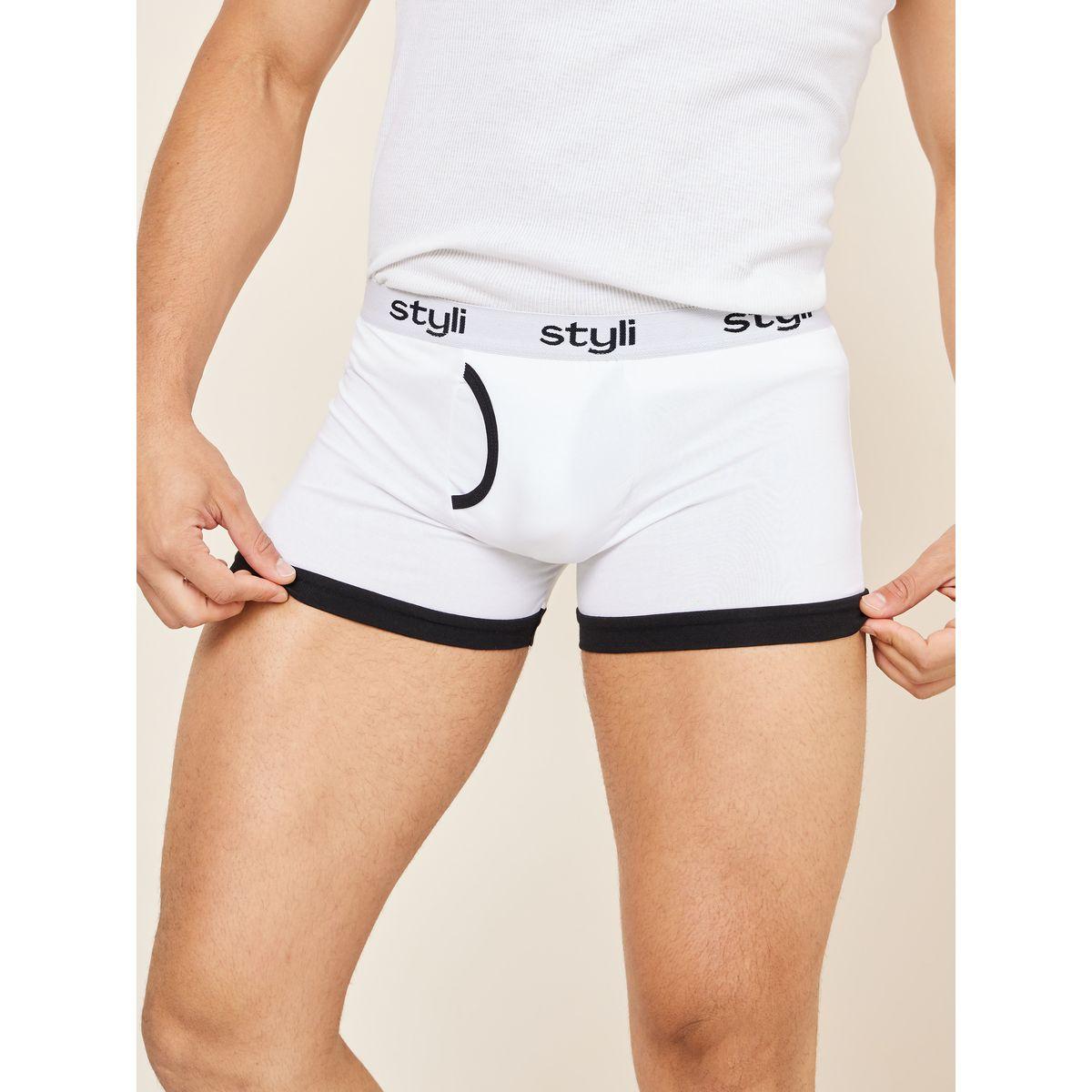Styli Unwind Pack of 2 - Contrast Trim Printed Elastic Waistband Trunks-men-clothing-innerwear-underwear-image-4