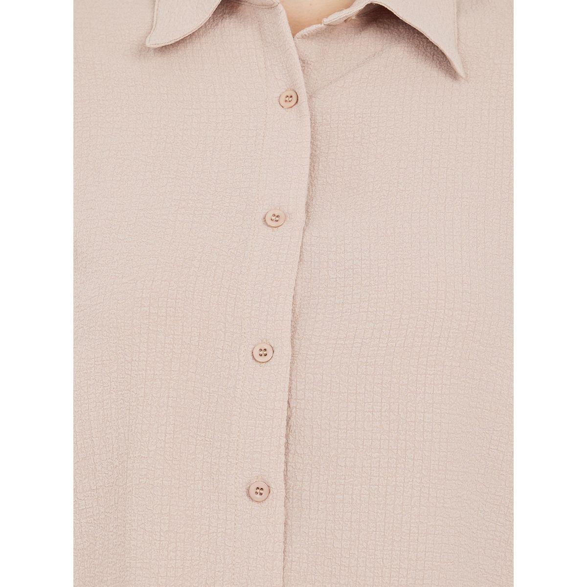 Styli Textured Drop Shoulder Sleeves Regular Fit Shirt-women-clothing-shirtsandblouses-shirts-image-4