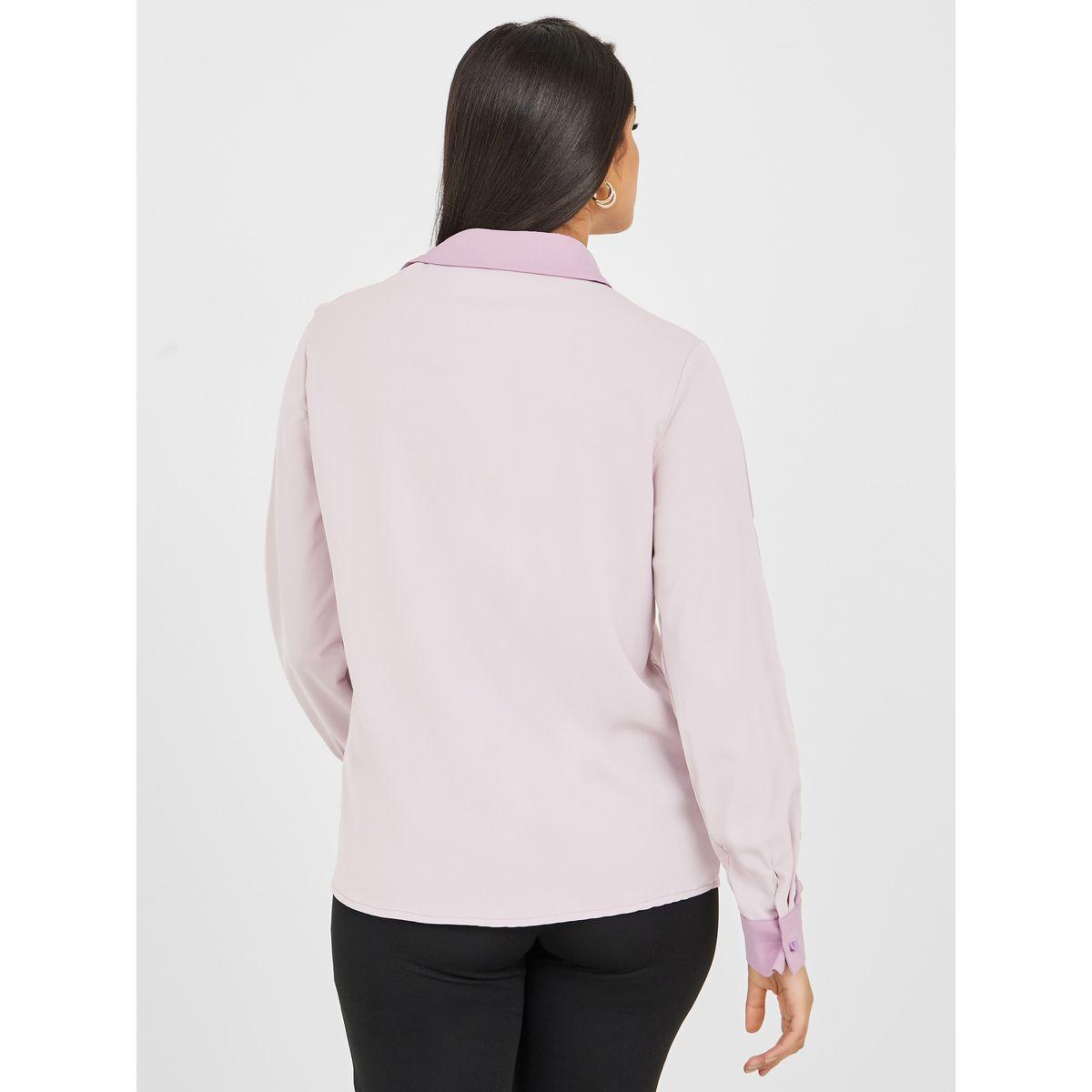 Styli Colorblock Long Sleeve Regular Fit Shirt-women-clothing-shirtsandblouses-shirts-image-5
