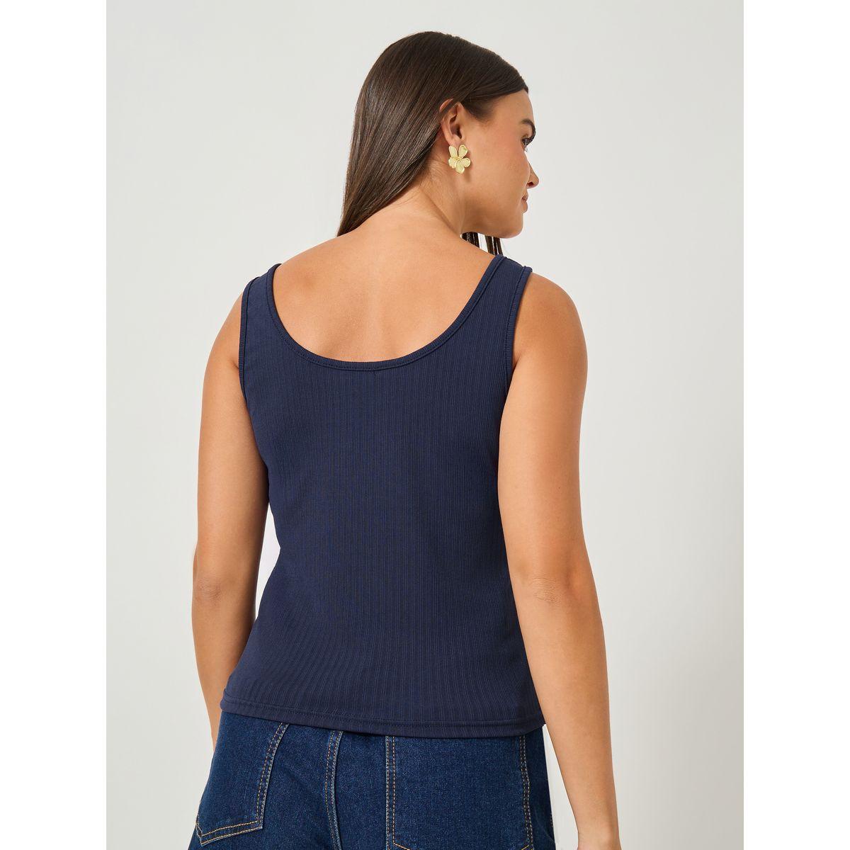 Styli Scoop Neck Fitted Tank-women-clothing-tshirts-image-5