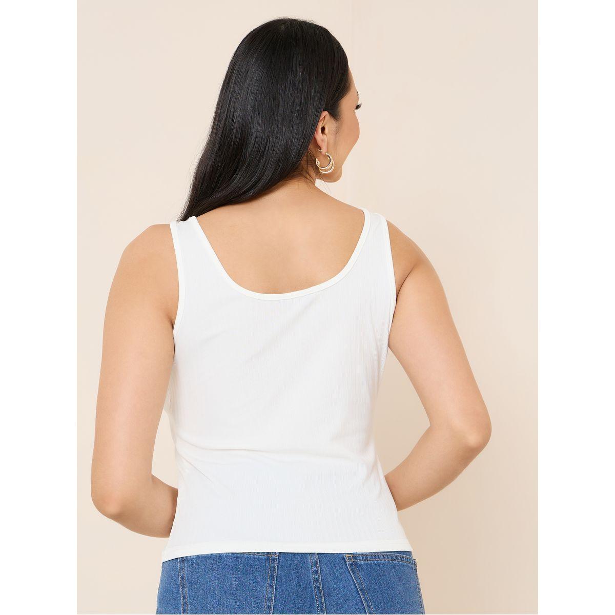 Styli Scoop Neck Fitted Knit Cami-women-clothing-tshirts-image-6