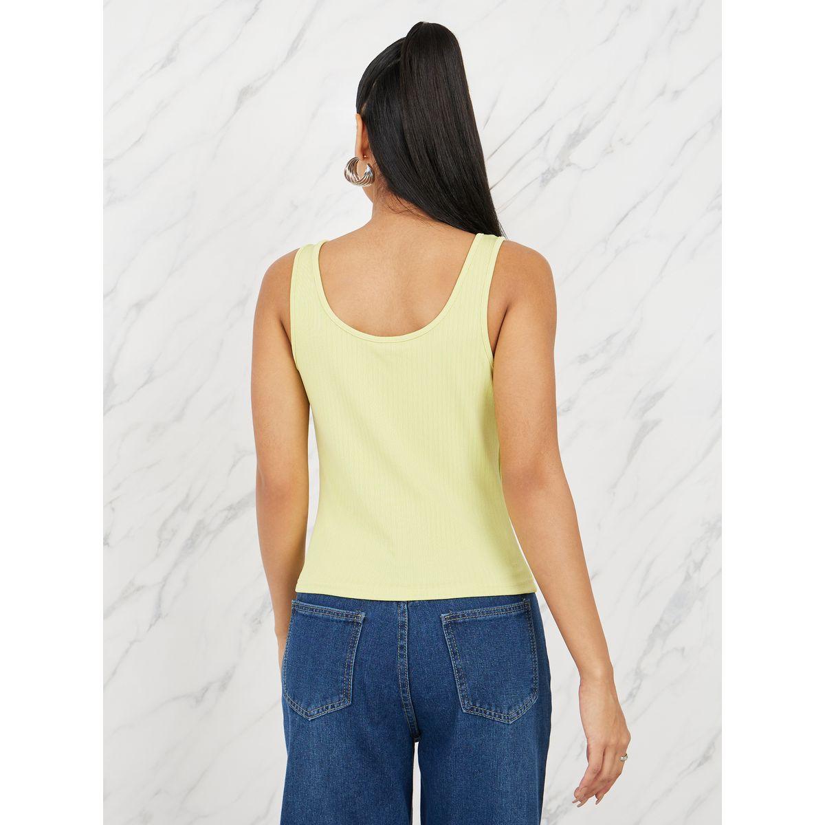 Styli Scoop Neck Fitted Knit Tank-women-clothing-tshirts-image-5