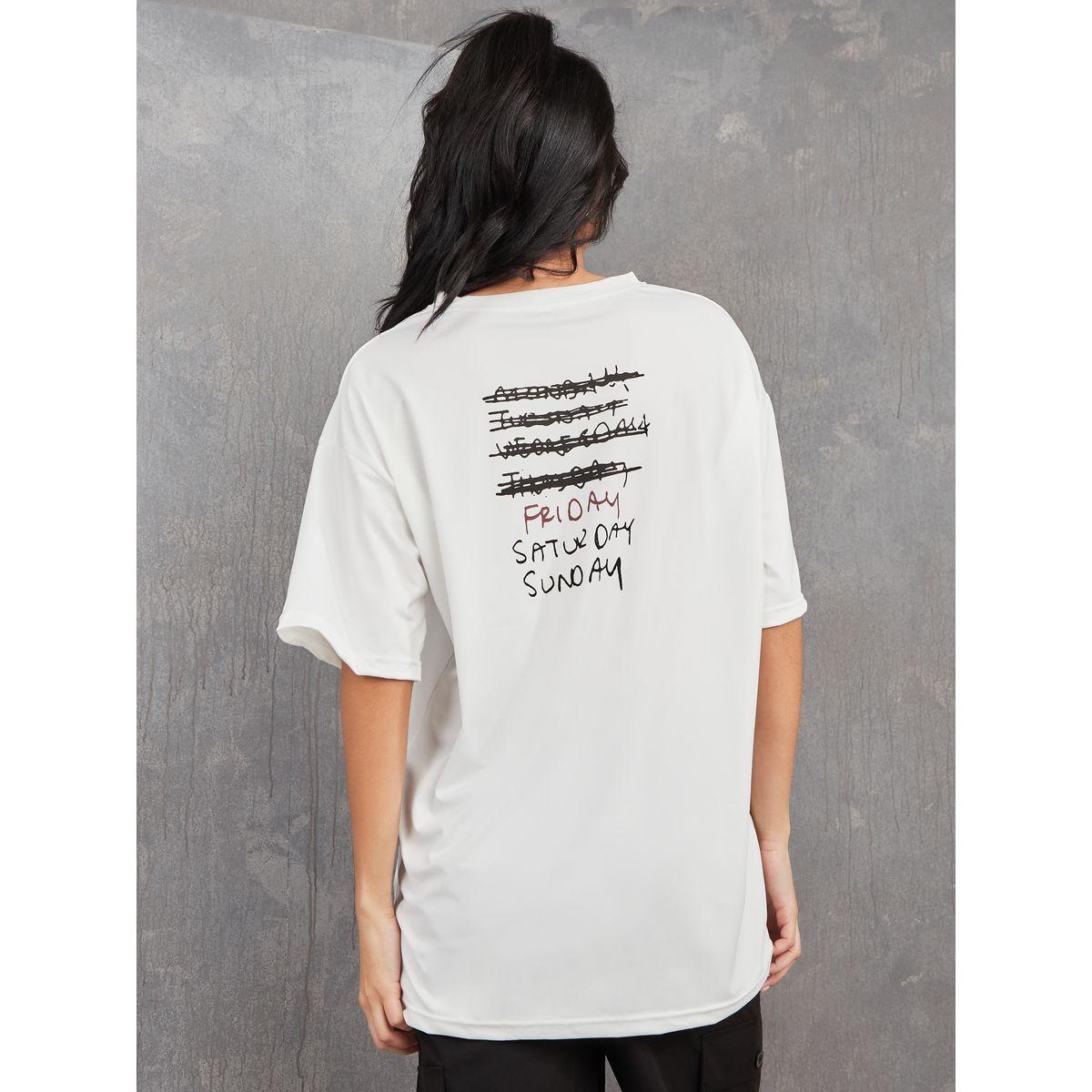تيشيرت كاجوال مطبع بكتابة-women-clothing-tshirts-image-1