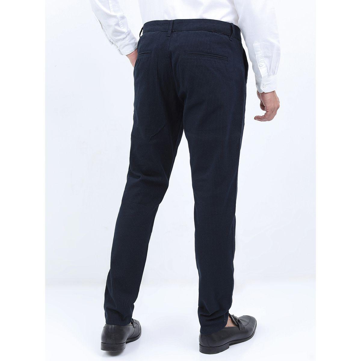 بنطال سادة بقصة سليم هايلاندر × ستايلي-men-clothing-bottoms-trousersandchinos-trousers-image-3