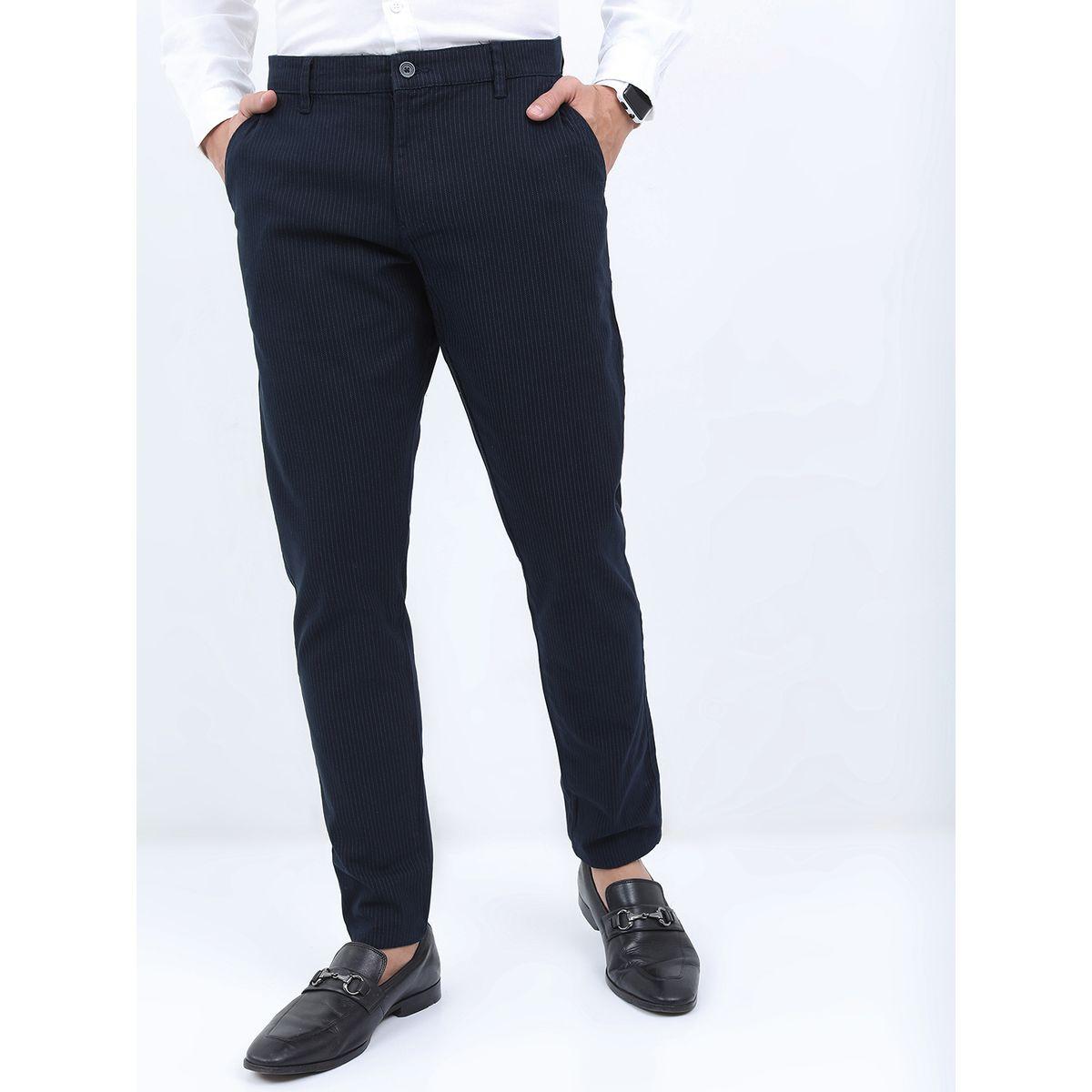 بنطال سادة بقصة سليم هايلاندر × ستايلي-men-clothing-bottoms-trousersandchinos-trousers-image-4
