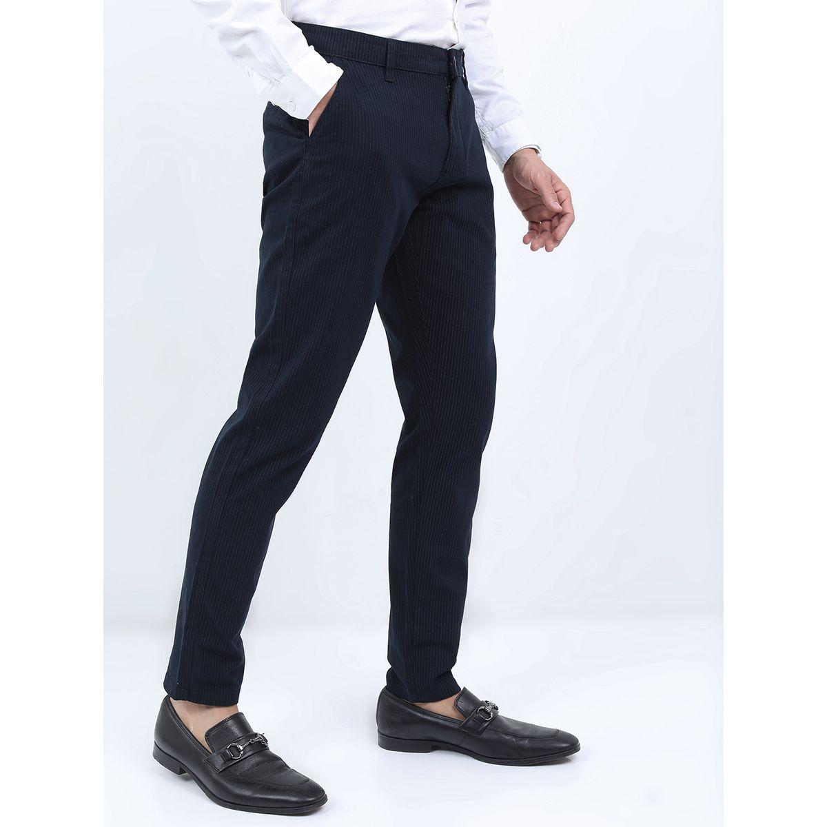 بنطال سادة بقصة سليم هايلاندر × ستايلي-men-clothing-bottoms-trousersandchinos-trousers-image-6