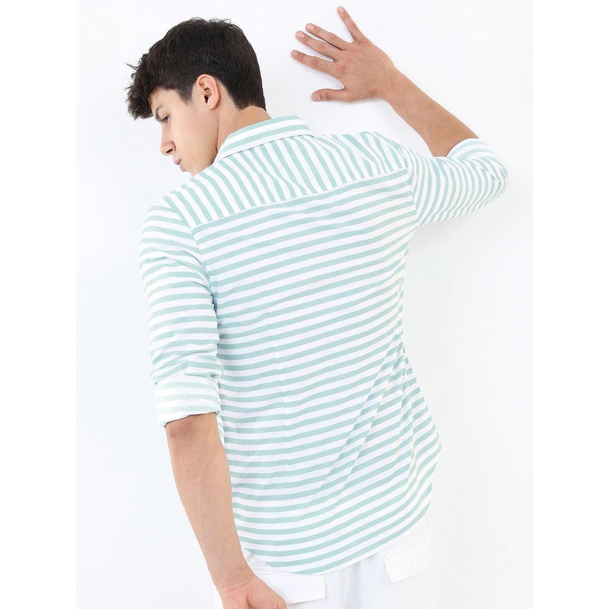 قميص مخطط بقصة سليم فت هايلاندر × ستايلي-men-clothing-shirts-image-3