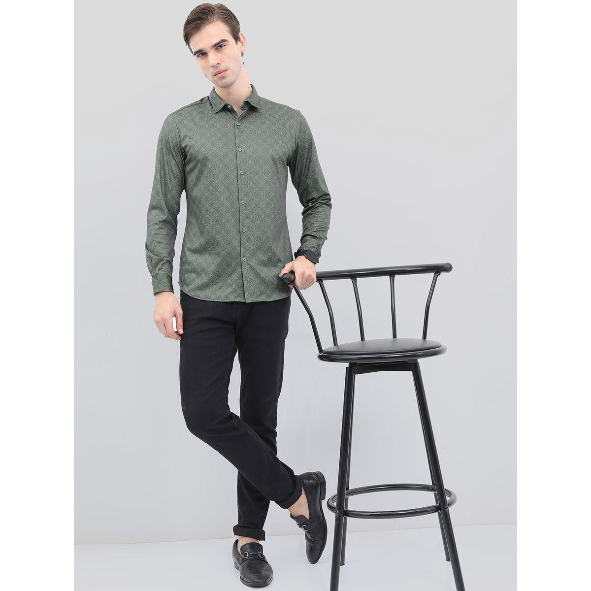 قميص كاجوال بقصة سليم فت هايلاندر × ستايلي-men-clothing-shirts-image-2