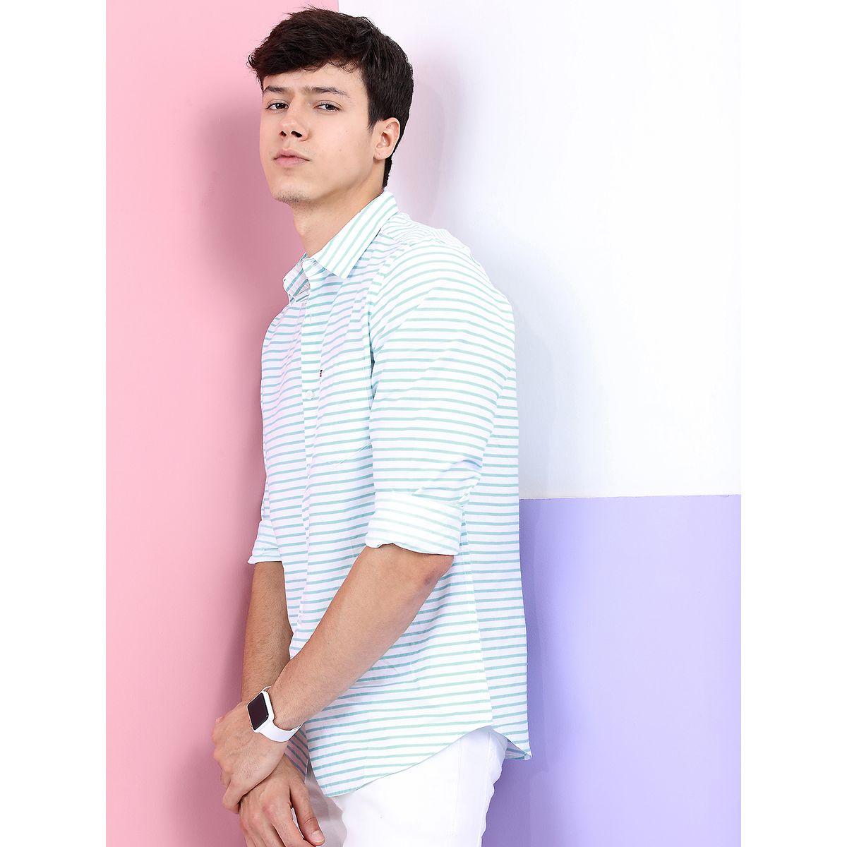 قميص مخطط بقصة سليم فت هايلاندر × ستايلي-men-clothing-shirts-image-4