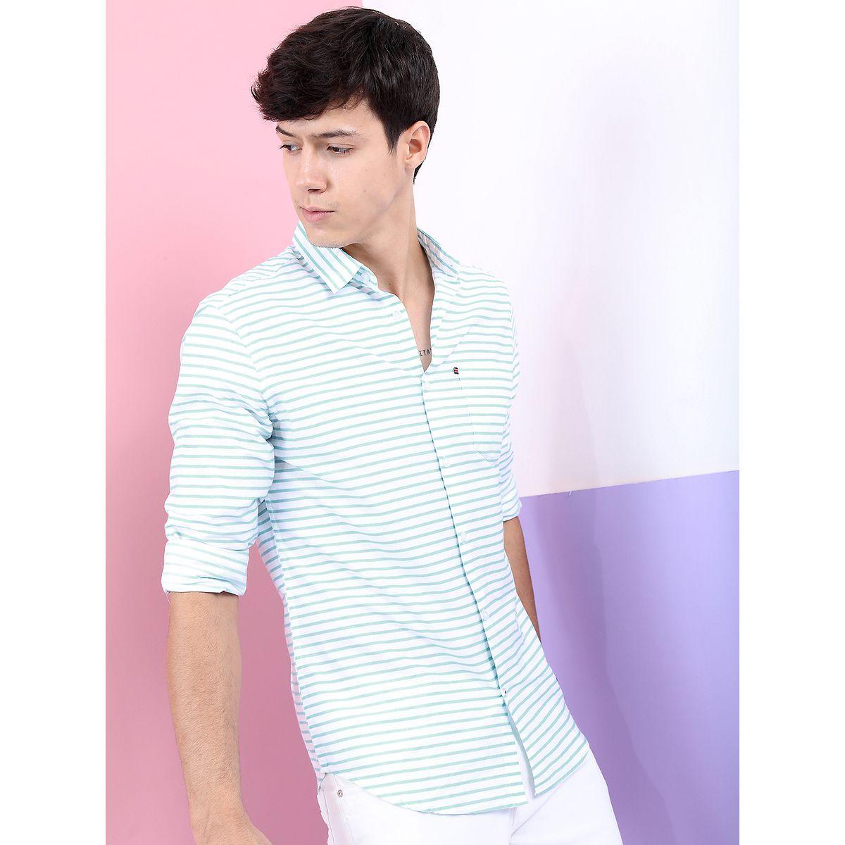 قميص مخطط بقصة سليم فت هايلاندر × ستايلي-men-clothing-shirts-image-6